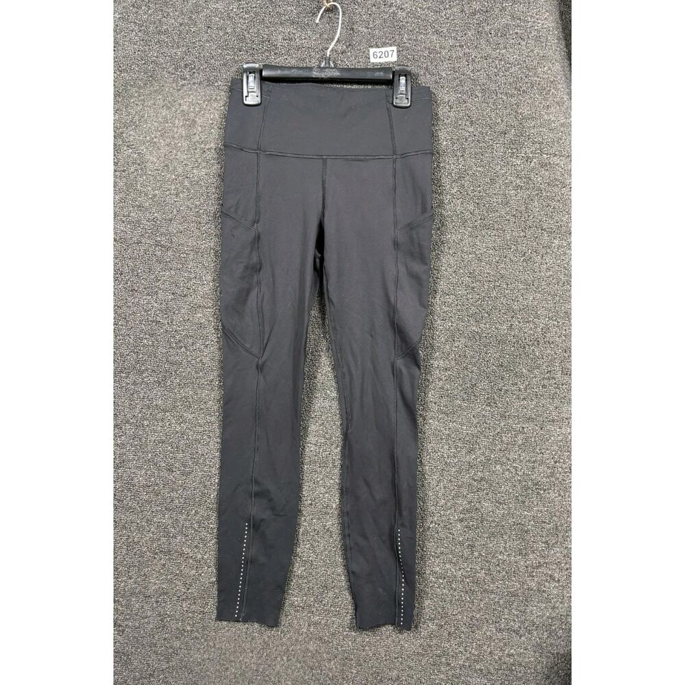 Lululemon Fast & Free 7/8 Tight II Nulux 25" Reflective W5ATIS Size 4 Black